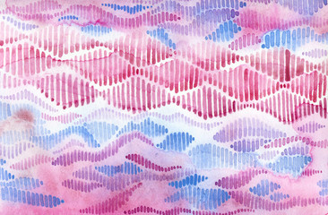 Abstract watercolor patter from strokes