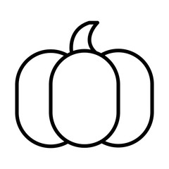 vegetable pumpkin season fresh line icon design