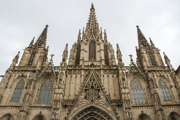 Fototapeta na wymiar Catedral de Barcelona, in Barcelona, Spain 