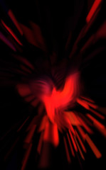 Light particle trails. Light explosion star with glowing particles and lines. Beautiful moving abstract rays background.