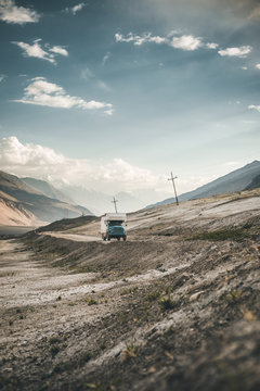 Expediton vehicle in central asia