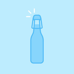 Bottle Blue Vector Icon Background