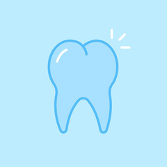 Tooth Blue Vector Icon Background
