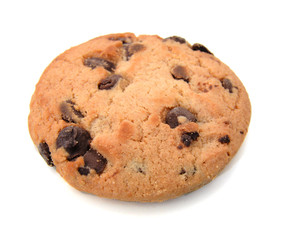 Extreme close-up image of chocolate chips cookies