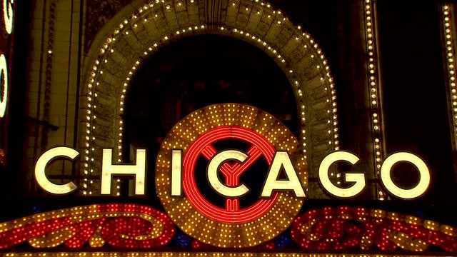 'Chicago' neon sign