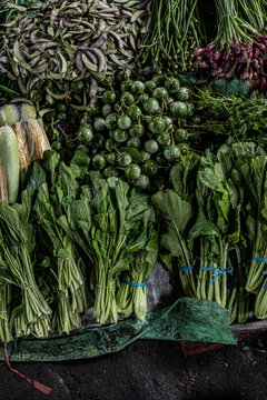 Fresh vegetables in an Indonesian market