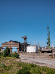 Legendary cranes in Gdansk`s shipyard.