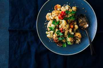 Roasted Cauliflower Horizontal Shot
