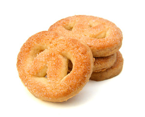 Sweet cookies isolated on a white background