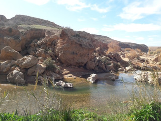 Gafayt canyon in the outskirts of Oujda city in Morocco