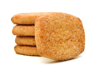 Sweet cookies isolated on a white background