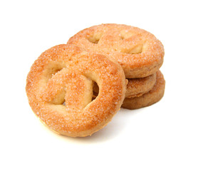 Sweet cookies isolated on a white background
