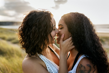 Portrait of two girlfriends