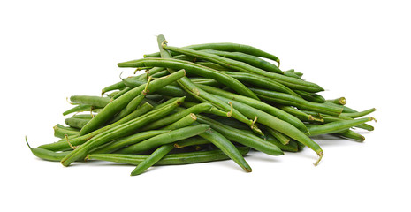 Green beans isolated on a white background