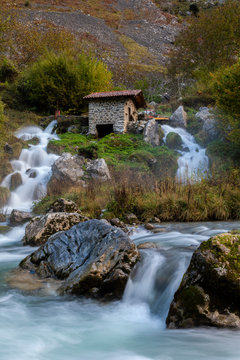 Mill, Waterfall and River