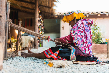 Peruvian weavers in Chincheros Peru