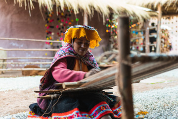 Peruvian weavers in Chincheros Peru