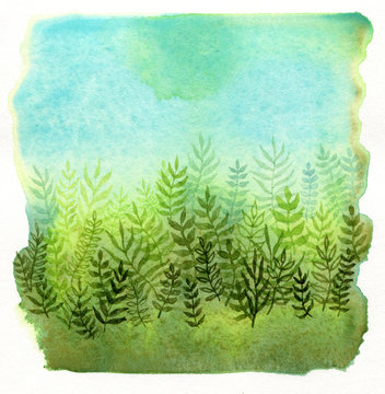 Lovely watercolor plants