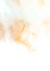 Abstract colorful watercolor on white background. Digital art painting.