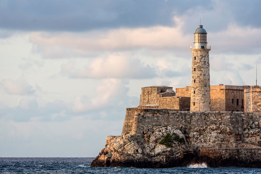 Malecon lighthouse in La Havana, Cuba