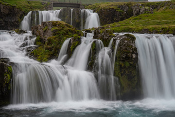 Kirkjufellsfoss waterfall in Snaefellsnes peninsula in Iceland