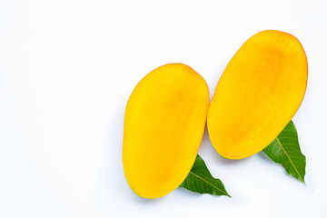 Tropical fruit, Mango  on white background.