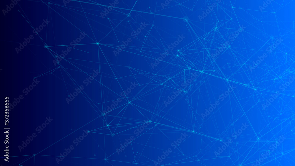 Poster Network connection structure.Low poly shape with connecting dots and lines on gray background. Abstract polugonal grey space. 3d rendering Big data visualization.