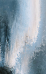 Modern art. Colorful contemporary artwork. Color strokes of paint. Brushstrokes on abstract background. Brush painting. Unique wall art.