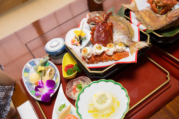 旅館の懐石料理