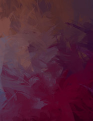 2D illustration of colorful brush strokes. Decorative texture painting. Vibrant paint pattern backdrop.