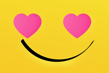 目がハートになる