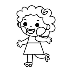 Fototapeta premium Isolated girl skating. Sports icon - Vector illustration