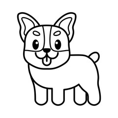Obraz na płótnie Canvas Isolated dog cartoon. Happy pet - Vector illustration