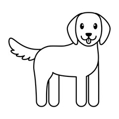 Fototapeta premium Isolated dog cartoon. Happy pet - Vector illustration