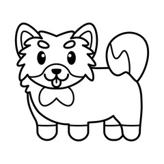 Isolated dog cartoon. Happy pet - Vector illustration