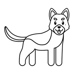 Isolated dog cartoon. Happy pet - Vector illustration