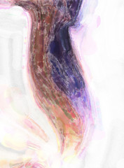 Watercolor abstract painting with pastel colors for poster, wall art, banner, card, book cover or packaging. Modern painting of soothing brush strokes resembling alcohol inks.