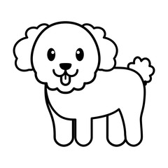 Isolated dog cartoon. Happy pet - Vector illustration