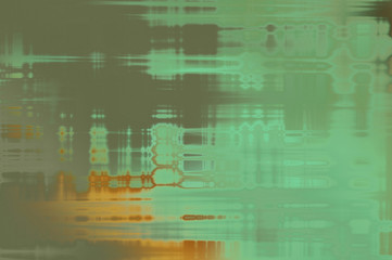 Abstract background. Geometrical elements on aged grunge texture. Graphic illustration with different color patterns.