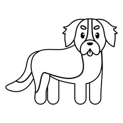 Fototapeta premium Isolated dog cartoon. Happy pet - Vector illustration