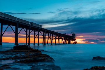 Fototapeta premium pier at sunset
