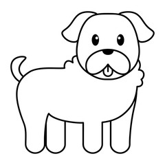 Isolated dog cartoon. Happy pet - Vector illustration