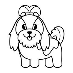 Isolated dog cartoon. Happy pet - Vector illustration