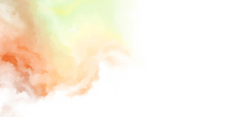 Abstract colorful watercolor on white background. Digital art painting.