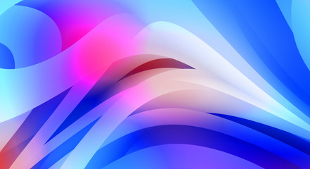 Abstract background with colorful gradient. Vibrant graphic wallpaper with stripes design. Fluid 2D illustration of modern movement.