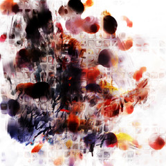 Modern art. Colorful contemporary artwork. Color strokes of paint. Brushstrokes on abstract background. Brush painting.