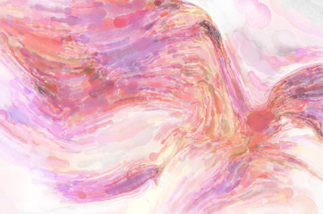 Modern art painting. Artistic watercolored backdrop material. Unique watercolor random pattern. Creative abstraction. Digital texture wallpaper. 2d illustration.