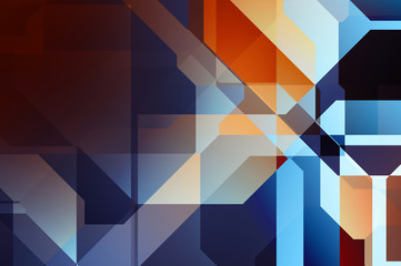 Trendy geometric abstract background in minimalistic flat style with dynamic composition.