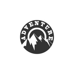 Obraz premium creative mountain adventure, illustration outdoor logo vector