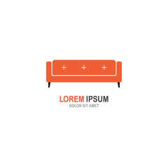 Furniture icon logo. sofa modern design